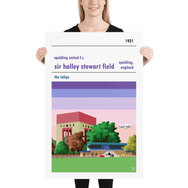 A large football poster of Spalding United. Football gift