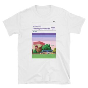 A white t shirt of Sir Halley Stewart Field. Spalding United