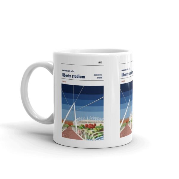 A coffee mug of LLiberty Stadium, home to Swansea City FC