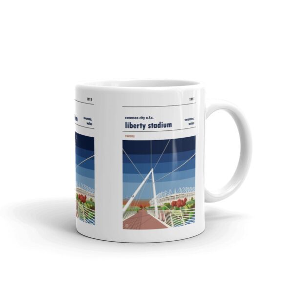 Retro look Liberty Stadium, Swansea City, Mug - Image 2