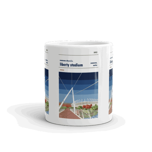Retro look Liberty Stadium, Swansea City, Mug - Image 3
