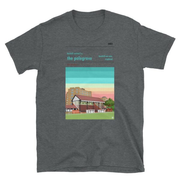 A dark grey tee of the Polegrove, home to Bexhill United