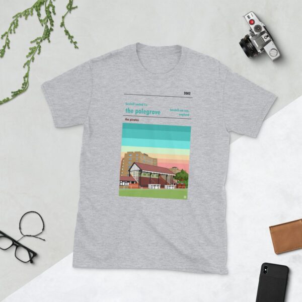 Grey t-shirt of Bexhill United FC and the Polegrove