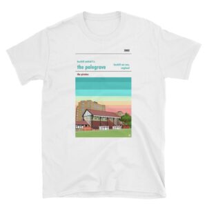 A white tee of the Polegrove and Bexhill United