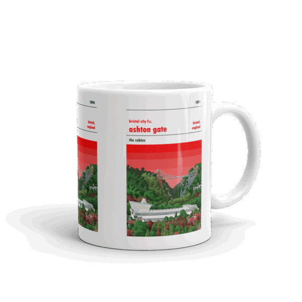 Retro look Ashton Gate, Bristol City, Mug - Image 2