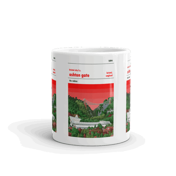 Retro look Ashton Gate, Bristol City, Mug - Image 3
