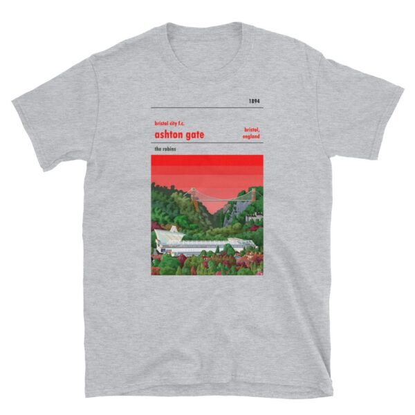 A light grey Ashton Gate and Bristol City FC t-shirt