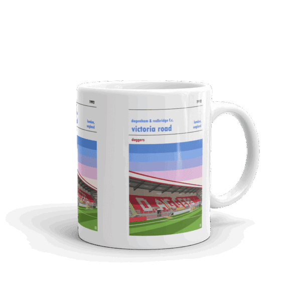 Retro look Victoria Road, Dagenham & Redbridge Mug - Image 2