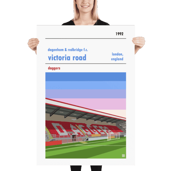 A huge Dagenham and Redbridge stadium poster