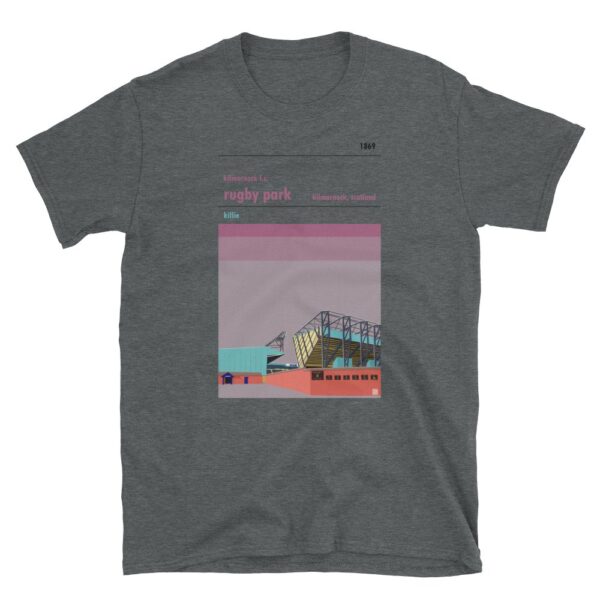 Retro look Rugby Park, Kilmarnock FC, Short-Sleeve Unisex T-Shirt - Image 3
