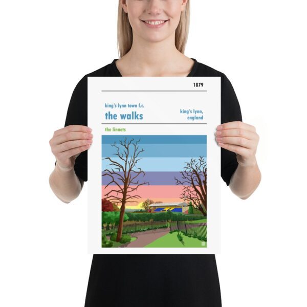 A medium sized stadium poster of sunrise over The Walks and King’s Lynn Town