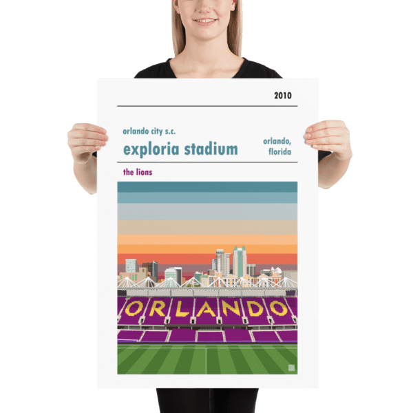 A Orlando City SC soccer print of Exploria Stadium