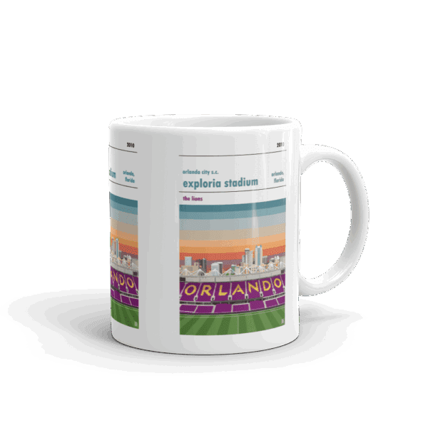 Retro look Exploria Stadium, Orlando City, Mug - Image 2