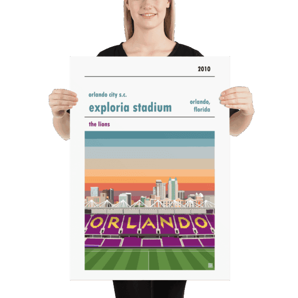 A Orlando City SC soccer print of Exploria Stadium
