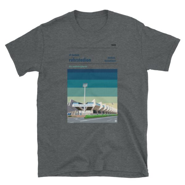 A dark gray t shirt of Bochum FC and the Ruhrstadion