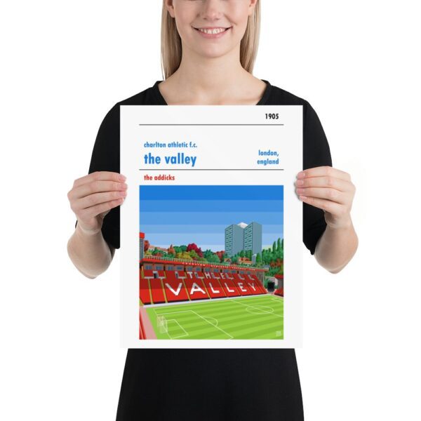 Medium football poster of Charlton FC and the Valley