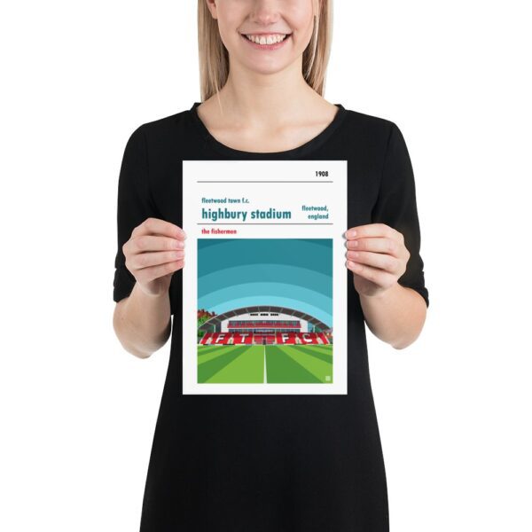 Small football poster of Fleetwood Town FC and Highbury