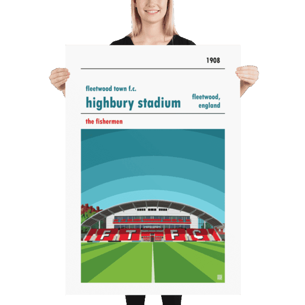 Massive football poster of Fleetwood Town FC and Highbury