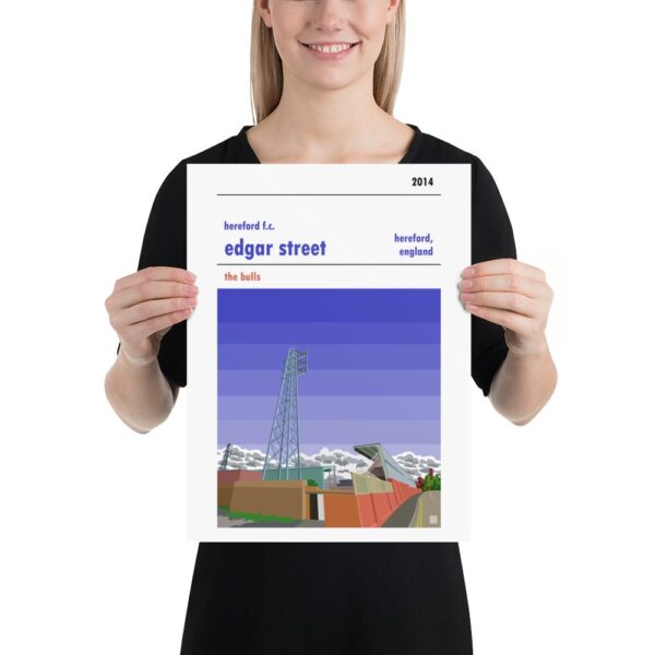 Medium sized Hereford FC and Edgar Street football poster