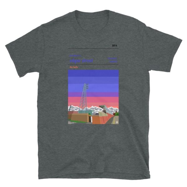 Retro look Edgar Street at dusk, Hereford FC, Short-Sleeve Unisex T-Shirt - Image 3
