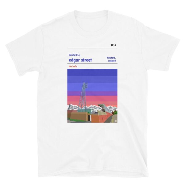 Retro look Edgar Street at dusk, Hereford FC, Short-Sleeve Unisex T-Shirt