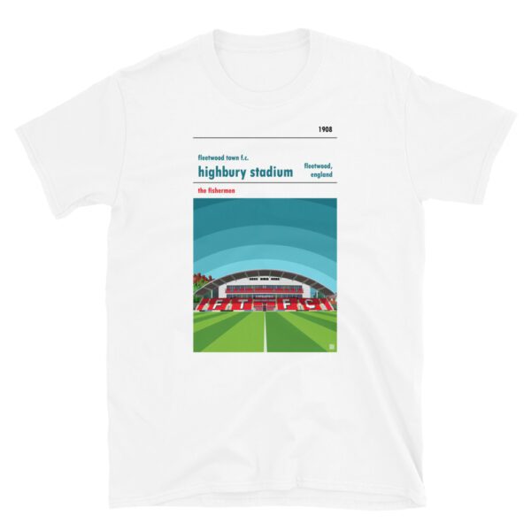 White Fleetwood Town FC and Highbury t-shirt