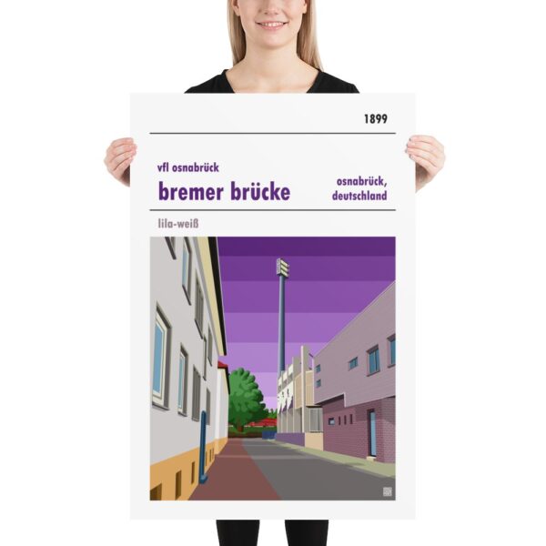 Retro look Bremer Brücke, VfL Osnabrück Print - Image 4