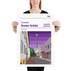 Retro look Bremer Brücke, VfL Osnabrück Print