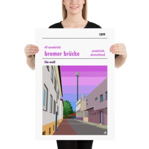 Large football poster of VfL Osnabrück and Bremer Brücke