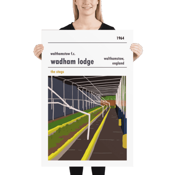 Retro look Wadham Lodge, inside terrace, Walthamstow FC, Print - Image 4