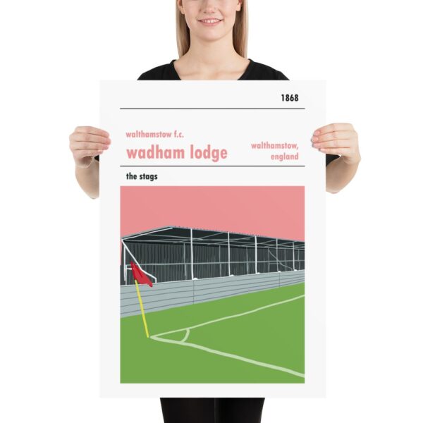 Retro look Wadham Lodge, Walthamstow FC, Print