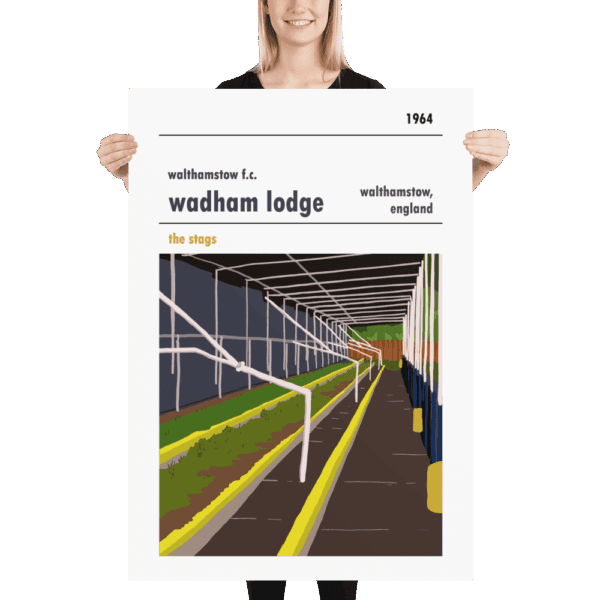 Retro look Wadham Lodge, inside terrace, Walthamstow FC, Print - Image 5