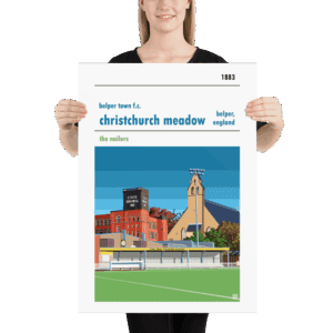 Large football poster of Belper Town and Christchurch Meadows