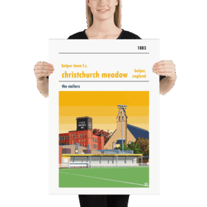 Large football poster of Yellow Sky Belper Town and Christchurch Meadows
