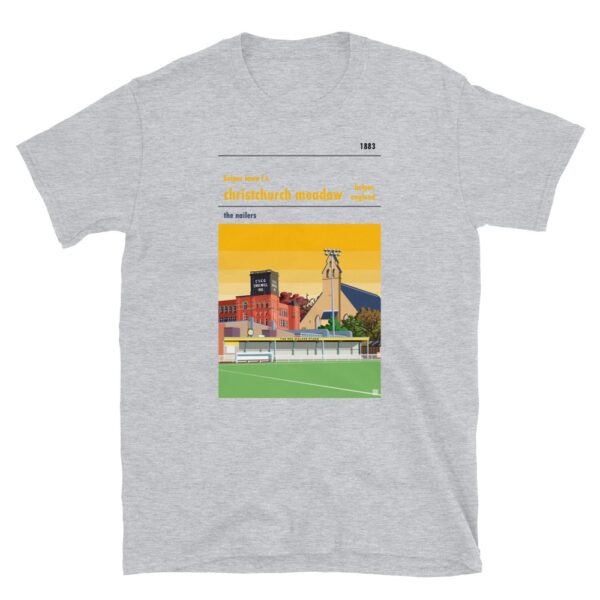 Yellow Sky Belper Town and Christchurch Meadows grey t-shirt