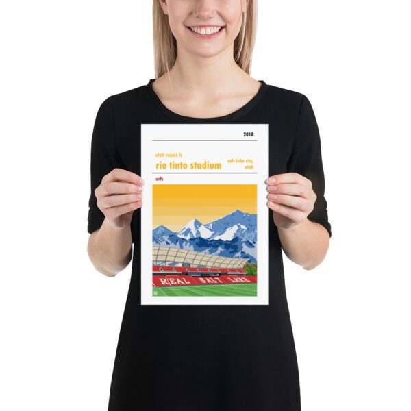 Small football poster of the Utah Royals FC and the Rio Tinto Stadium