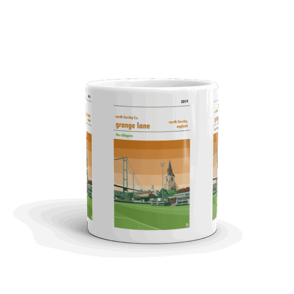 Retro look Grange Lane, North Ferriby FC, Mug - Image 3