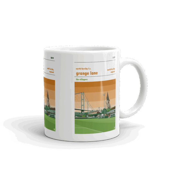 Retro look Grange Lane, North Ferriby FC, Mug - Image 2