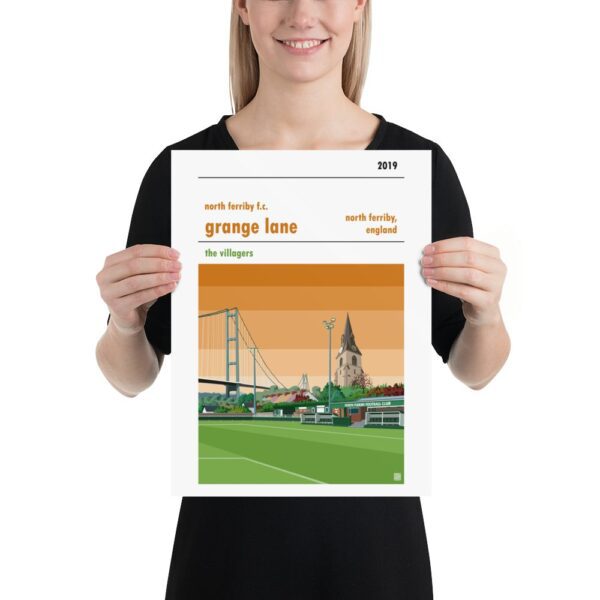 Medium football print of North Ferriby FC and Grange Lane