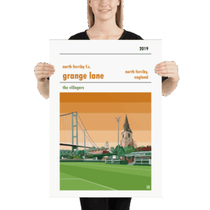 Large football print of North Ferriby FC and Grange Lane