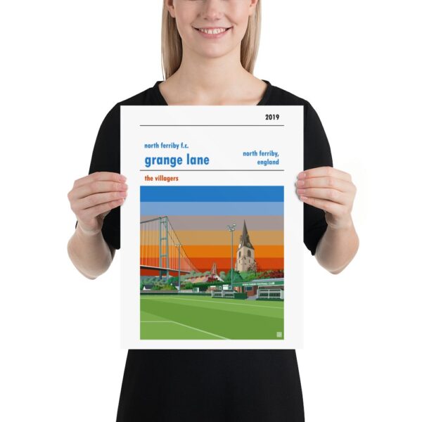 Medium football poster of North Ferriby FC and Grange Lane
