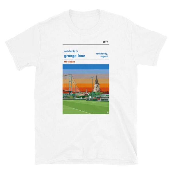 White t-shirt of North Ferriby FC and Grange Lane