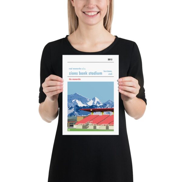 Retro look Zions Bank Stadium, Real Monarchs SLC Print - Image 2