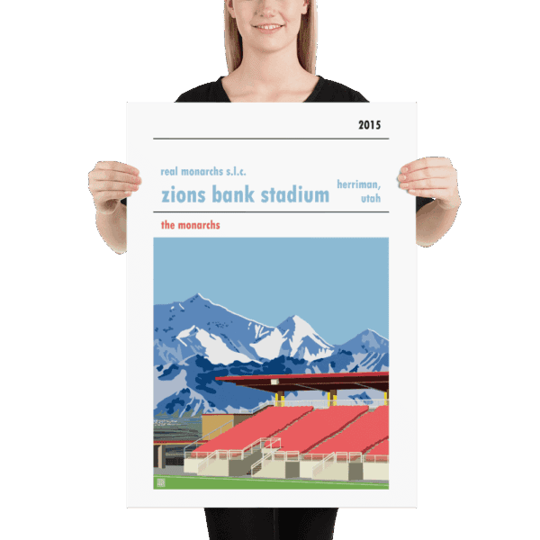 Retro look Zions Bank Stadium, Real Monarchs SLC Print