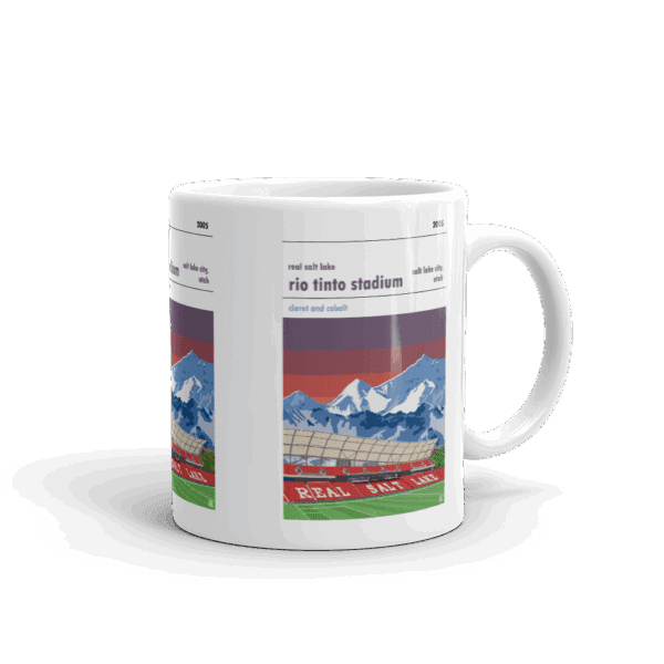 Retro look Rio Tinto Stadium, Real Salt Lake Mug - Image 2