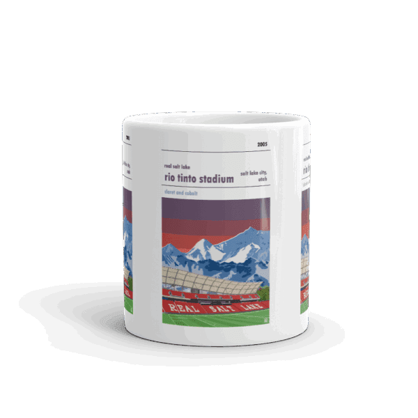 Retro look Rio Tinto Stadium, Real Salt Lake Mug - Image 3