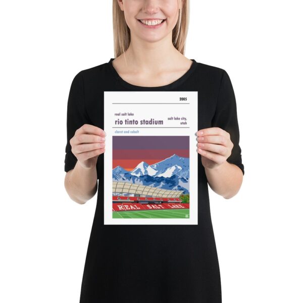 Small football poster of Real Salt Lake and Rio Tinto Stadium