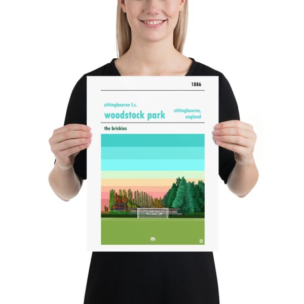 Medium football poster of Sittingbourne FC and Woodstock Park