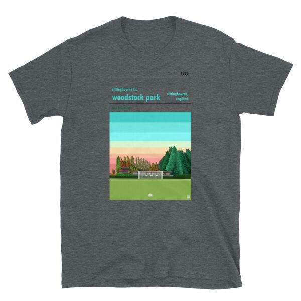 Dark grey t-shirt of Sittingbourne FC and Woodstock Park