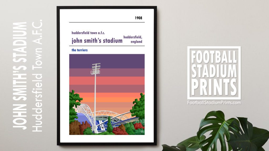 Hanging framed print of Huddersfield Town AFC